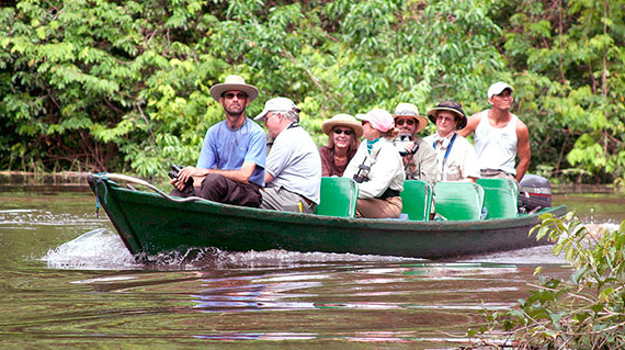 cruises down the amazon river