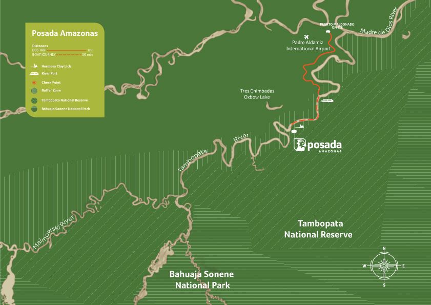 Posada Amazonas map