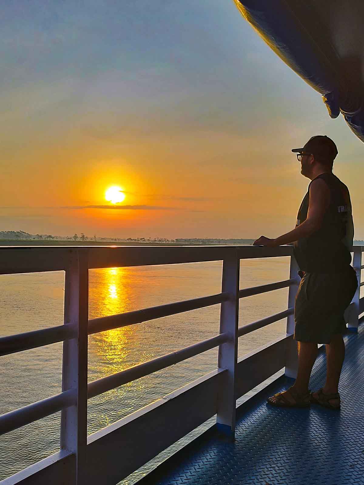 sunset from the boat