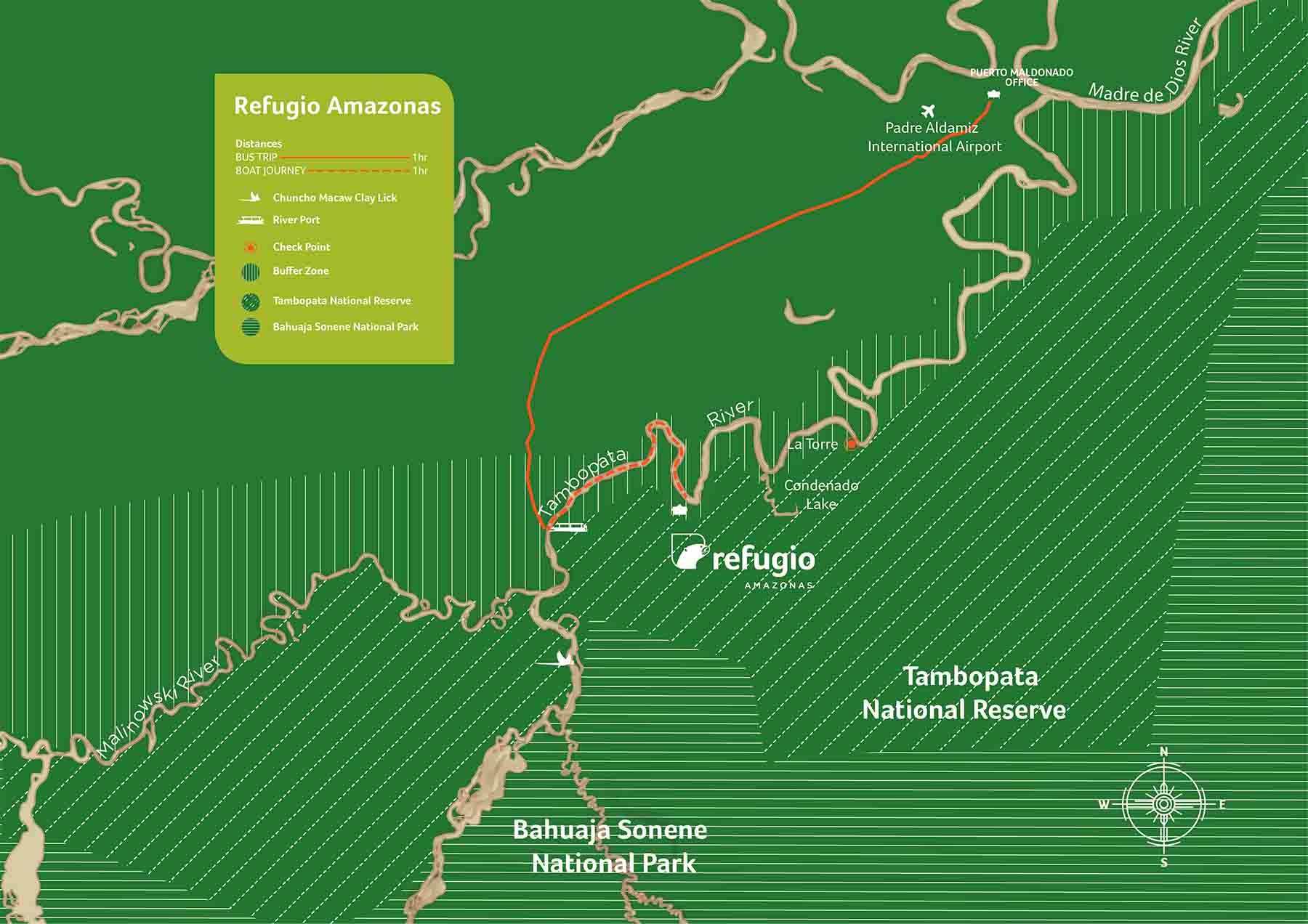 Refugio Amazonas - Journey Map