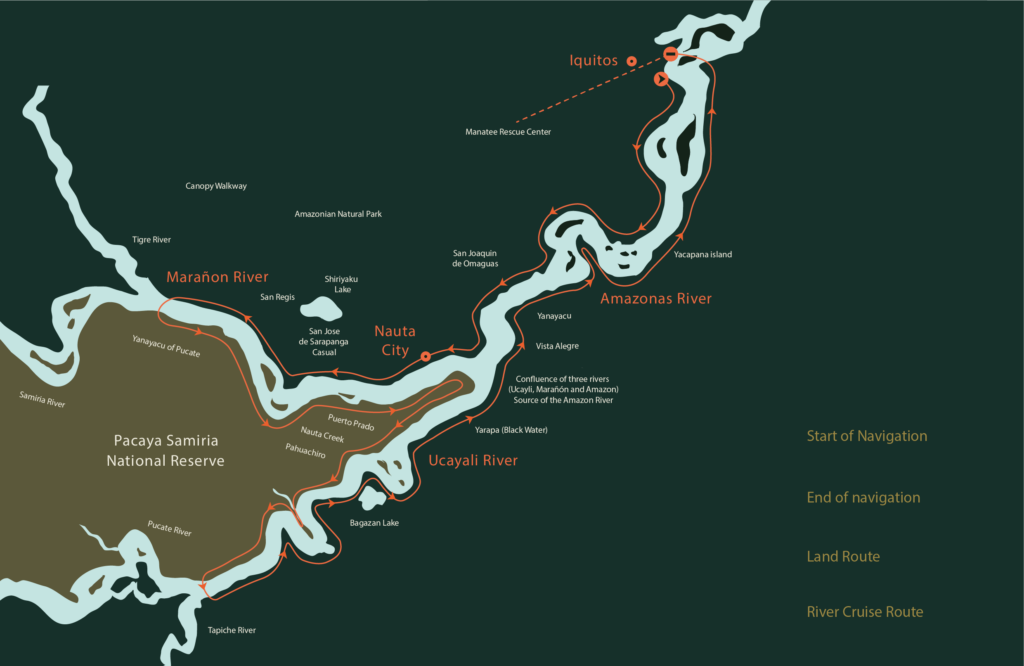 Zafiro High Water Itinerary Map