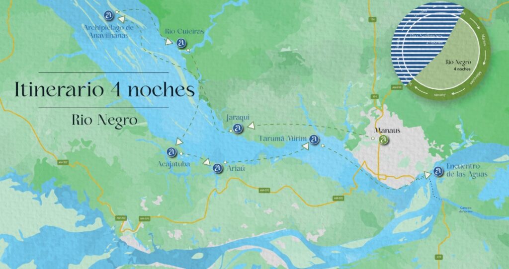 Navigation Map | Itinerary 5 Days | Grand Amazon Expedition